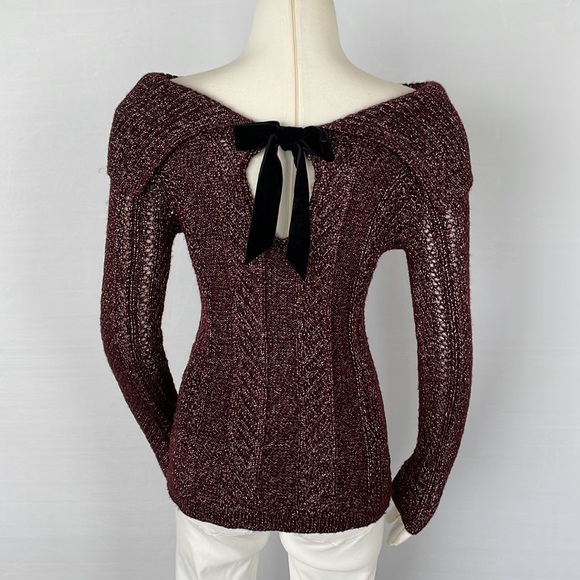 WHBM At The Shoulder Bow Back Sweater XS - Picture 12 of 16